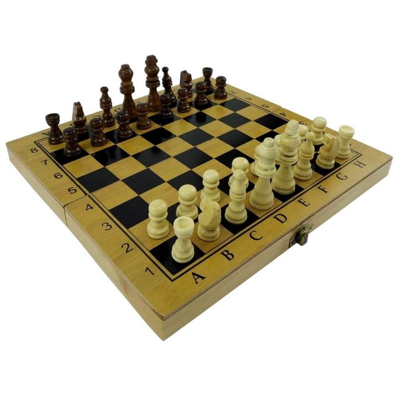 Jogo de xadrez, fácil de carregar, figuras do rei de 4,8 cm, leve, com  bolsa de armazenamento para matar o tempo (marrom e amarelo)
