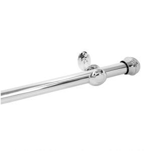Varão Cortina Simples 4 Metros 19mm Prata