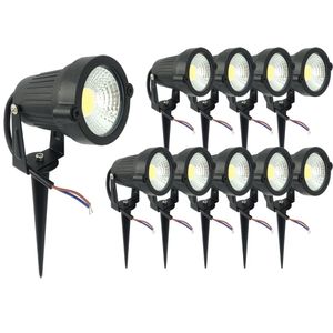 Kit 10 Luminaria Espeto Bivolt Alto Brilho 7w Branco Frio