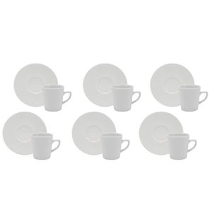 Conjunto De Xícara De Café Com Pires 06 Peças Aspen Schmidt