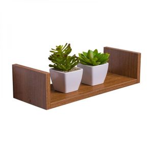 Prateleira U 30 x 15cm Freijó Invisível