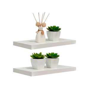 Kit 2 Prateleiras 40 x 20cm Branco Espessura 25mm Invisível