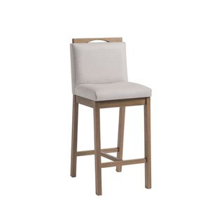 Conjunto 4 Banquetas Madeira Maciça Dani Nogueira Tec Algodão