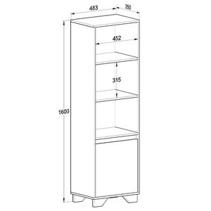 Rack com Estante 4 Prateleiras em Mdp Branco com Siena