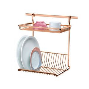 Escorredor De Louças De Parede Em Aço Carbono Bella Cucina Future Rose Gold