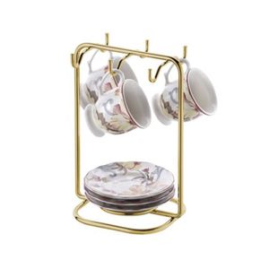 Suporte Para Xícaras E Pires De Café Em Aço Carbono Caffè Future Dourado
