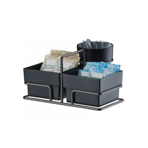 Organizador Para Sachês E Mexedor Caffè Future Preto E Onix