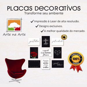 Kit Placas Quadros Decorativos 3 Pçs Mdf 20x30 Floridas