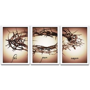 Conjunto Quadros Decorativos 3 Pçs 40x60 Foi Por Amor