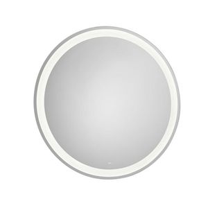 Espelheira Led 100Cm Iridia Round Roca Prata
