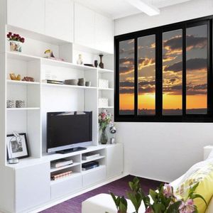 Janela De Alumínio De Correr 100X200Cm 4 Folhas Suprema Preto