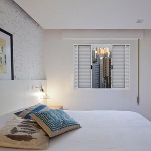 Janela De Alumínio Veneziana 120X200Cm 6 Folhas Rodam Portas Branco