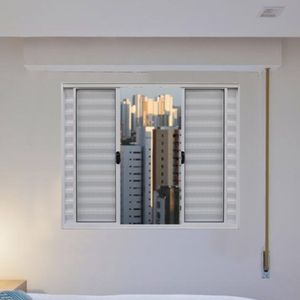 Janela De Alumínio Veneziana 120X100Cm 6 Folhas Branco