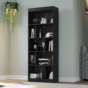 Estante Livreiro 4 Prateleiras Lv300 Djd Móveis Preto