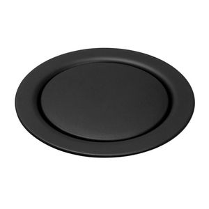 Grelha Redonda 15Cm Fecho De Pressão Inox Meber Metais Preto Matte