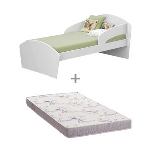 Cama Infantil Com Colchão Ditália Bb-23 Branco