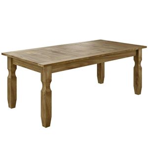 Mesa Corona 182X91Cm Tampo Madeira Casatema Cera Mel