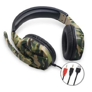 Fone De Ouvido Headset Gamer Jogos Camuflado Microfone