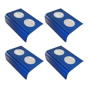 Kit 04 Esteira Laqueada Sofá Azul Bic
