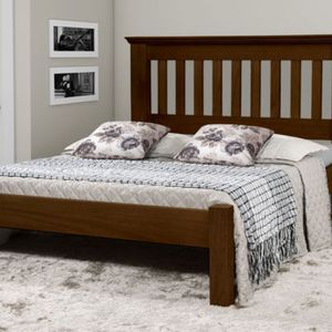 Cama Queen Size Texas de Madeira Tauari Castanho