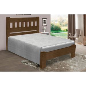 Cama de Casal Marrocos de Madeira Angelim Imbuia