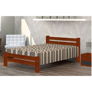 Cama de Casal Itália de Madeira Angelim Mel