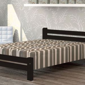 Cama de Casal Itália de Madeira Angelim Tabaco