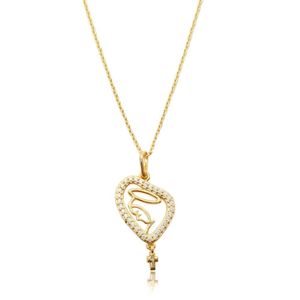 Corrente Feminina Mini Cartier 60cm com Pingente Terço N.senhora
