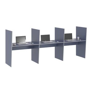 Mesa De Atendimento 3 Lugar Iron Azul