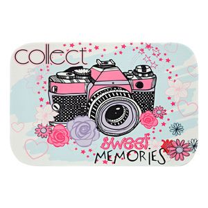 Tapete Estampado Memories Rosa 60cm X 40cm Antiderrapante