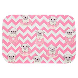 Tapete Estampado Dog Donuts Pink 60cm X 40cm Antiderrapante