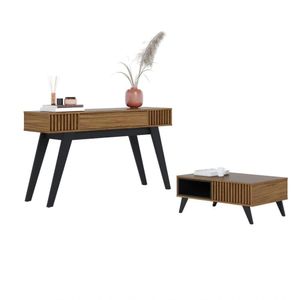 Jogo Aparador E Mesa De Centro Star Noce Milano Preto