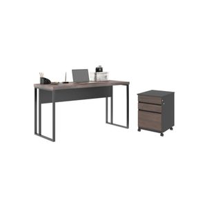 Mesa 1200 Com Gaveteiro Formosa Freijo Preto