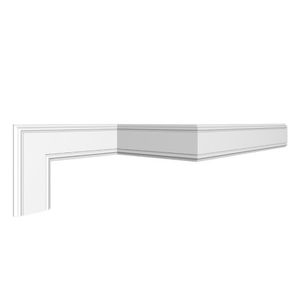 Roda Meio Cw12 Perfil De Poliestireno Linha Homestar 6 Unidades - Branco