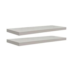 Kit 2 Prateleiras 60 x 15cm Branco Espessura 25mm Invisível