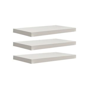 Kit 3 Prateleiras 40 x 20cm Branco Espessura 25mm Invisível