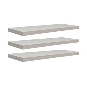 Kit 3 Prateleiras 60 x 15cm Branco Espessura 25mm Invisível