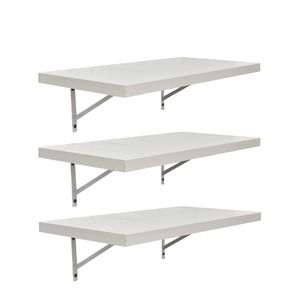Kit 3 Prateleiras 60 x 20cm Branco Espessura 25mm