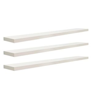Kit 3 Prateleiras 90 x 15cm Branco Espessura 25mm Invisível