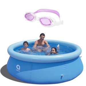 Piscina Inflável Circular 2500l óculos De Natação Infantil Roxo