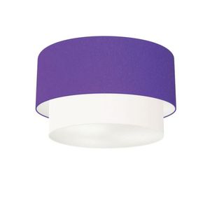 Plafon De Sobrepor Cilíndrico Sp-3045 Cúpula Roxo Branco