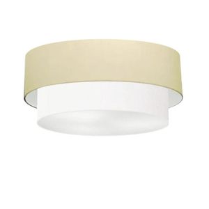 Plafon Para Sala Cilíndrico Cúpula Algodão Crú Branco
