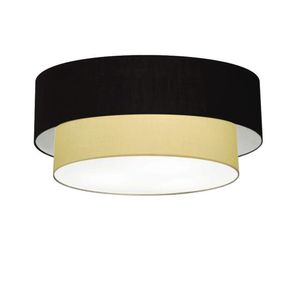 Plafon Cilíndrico Sj-3065 Cúpula Preto Bege