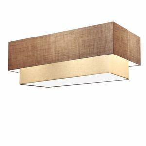 Plafon Retangular Sj-3044 Cúpula Palha Bege
