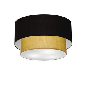 Plafon De Sobrepor Cilíndrico Sp-3045 Cúpula Preto Palha