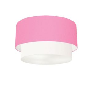 Plafon De Sobrepor Cilíndrico Sp-3045 Cúpula Rosa Bebê Branco