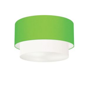 Plafon De Sobrepor Cilíndrico Sp-3045 Cúpula Verde Limão Branco