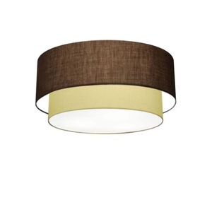 Plafon De Sobrepor Cilíndrico Cúpula Café Bege