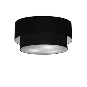 Plafon De Sobrepor Cilíndrico Cúpula Preto
