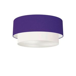 Plafon De Sobrepor Cilíndrico Cúpula Roxo Branco